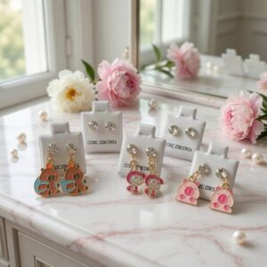 Aretes Colgantes Labubus/Capibaras "Zirconia"