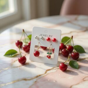 Sets de Aretes Cereza/ Pedreria
