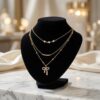 Collares Triples con Dijes Perlas/Pedreria
