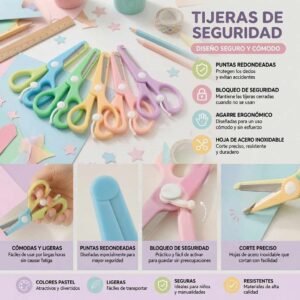 Tijeras Escolaresd Bicolores - Imagen 2