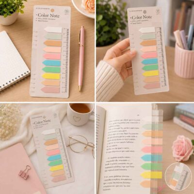 Sets de Posti Its Flecha Transparentes y Regla para Libros