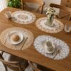 Manteles para Mesa Ovalados Dorados/Plateados