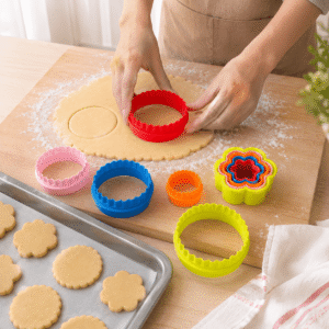Sets de 5 Cortadores Tamaños para Galletas Circular/Flor