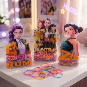 Bolsitas Huntrix de Ligas para Cabello Colores