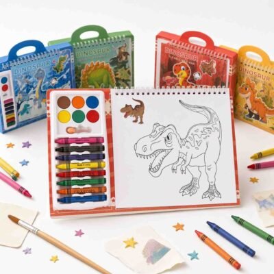 Acuarelas con Libreta y Crayones Infantiles