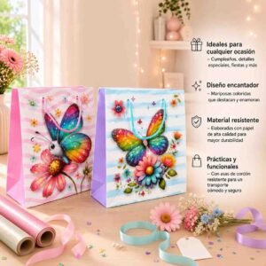 Bolsas para Regalo Mariposas y Flores - Imagen 3