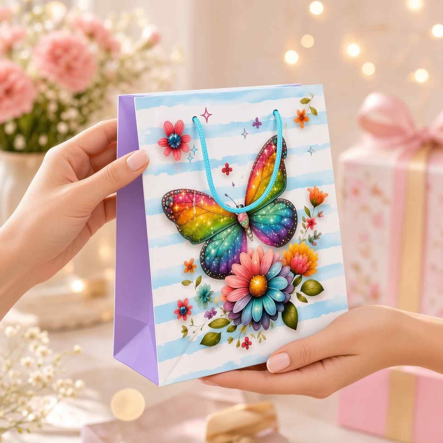 Bolsas para Regalo Mariposas y Flores - Imagen 2