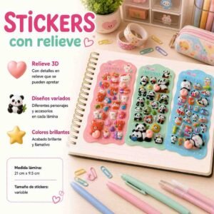 Planillas de Stickers Cute 3D - Image 2