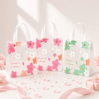 Bolsas Flores Plastificadas Boutique con Asa