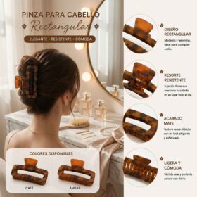 Pinzas Animal Print Rectangulares para Cabello