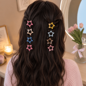 Sets de 8 Estrellas Cucas Puntos para Cabello