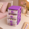 Organizador Mini de 4 Cajones Corazón Transparentes