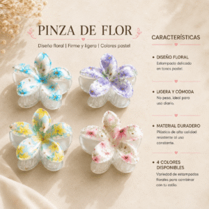 Pinzas Hawainas con Flores Decorados - Image 3