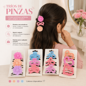Trios de Pinzas de Figuras Colores - Image 2