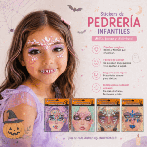 Sticker de Pedreria Halloween para Rostro Infantiles - Image 2