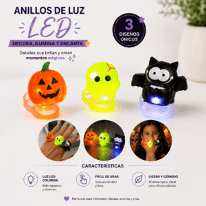 Anillos Halloween Squishies con Luces - Image 2