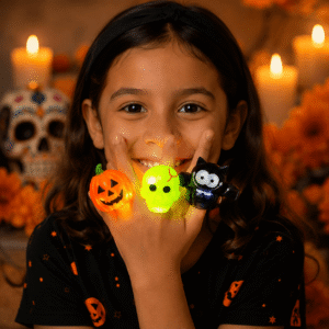 Anillos Halloween Squishies con Luces