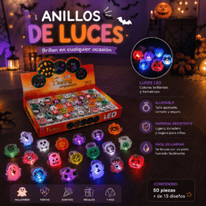 Anillos Halloween con Luces y Figura 3D - Image 2