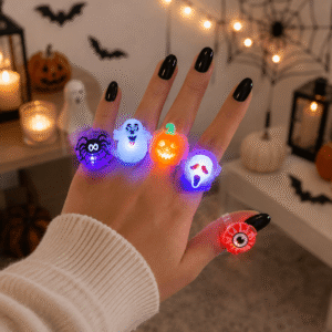 Anillos Halloween con Luces y Figura 3D
