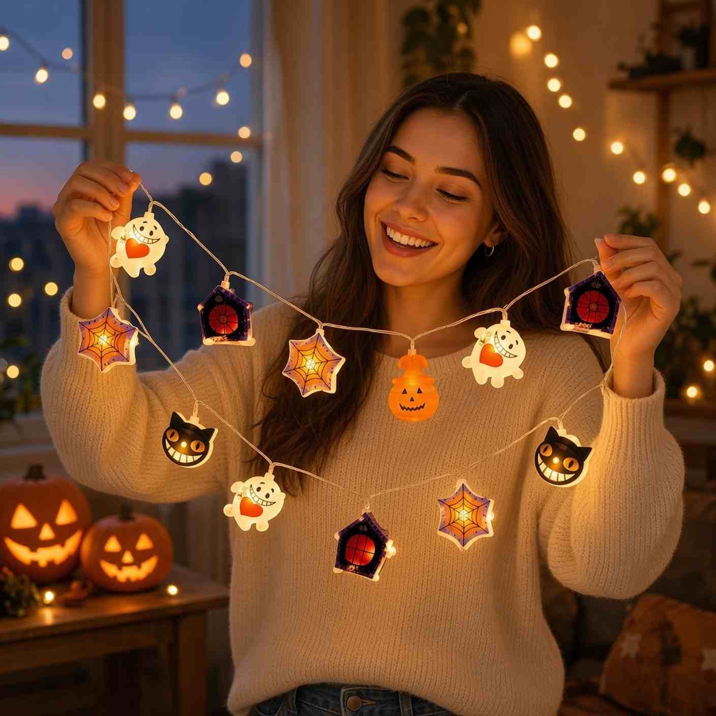 Serie de Luces Con Figuras de Halloween - Imagen 3