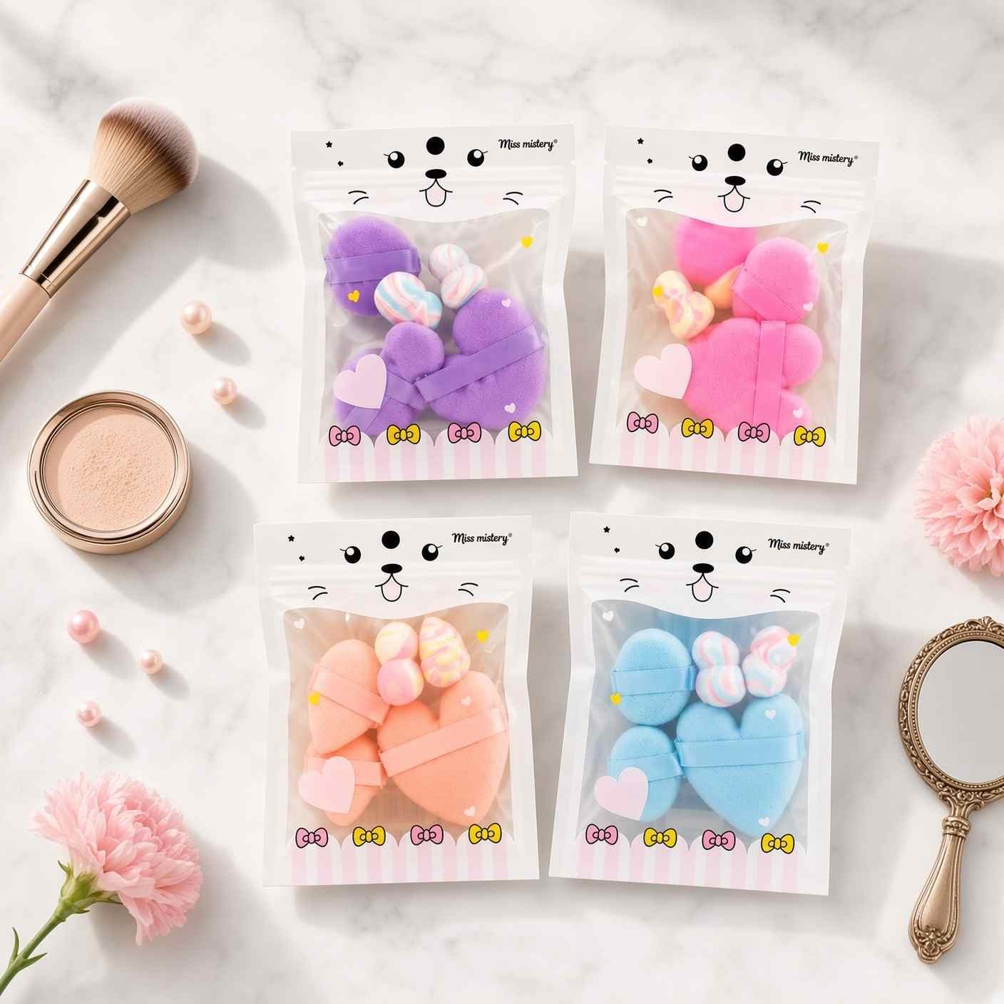 Sets Gatitos con Esponjas para Maquillaje - Imagen 3