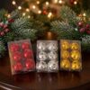 Set de 6 Cascabeles Navideños con Cinta