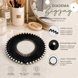 Diademas ZigZag con Pedreria Tendencia - Imagen 2