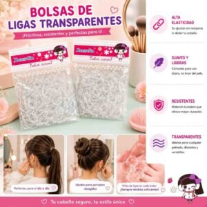 Bolsas de Ligas Transparentes para Cabello - Image 3