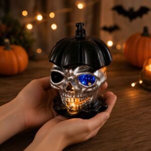 Lamparas Halloween Calabacita con Calaveritas - Imagen 2