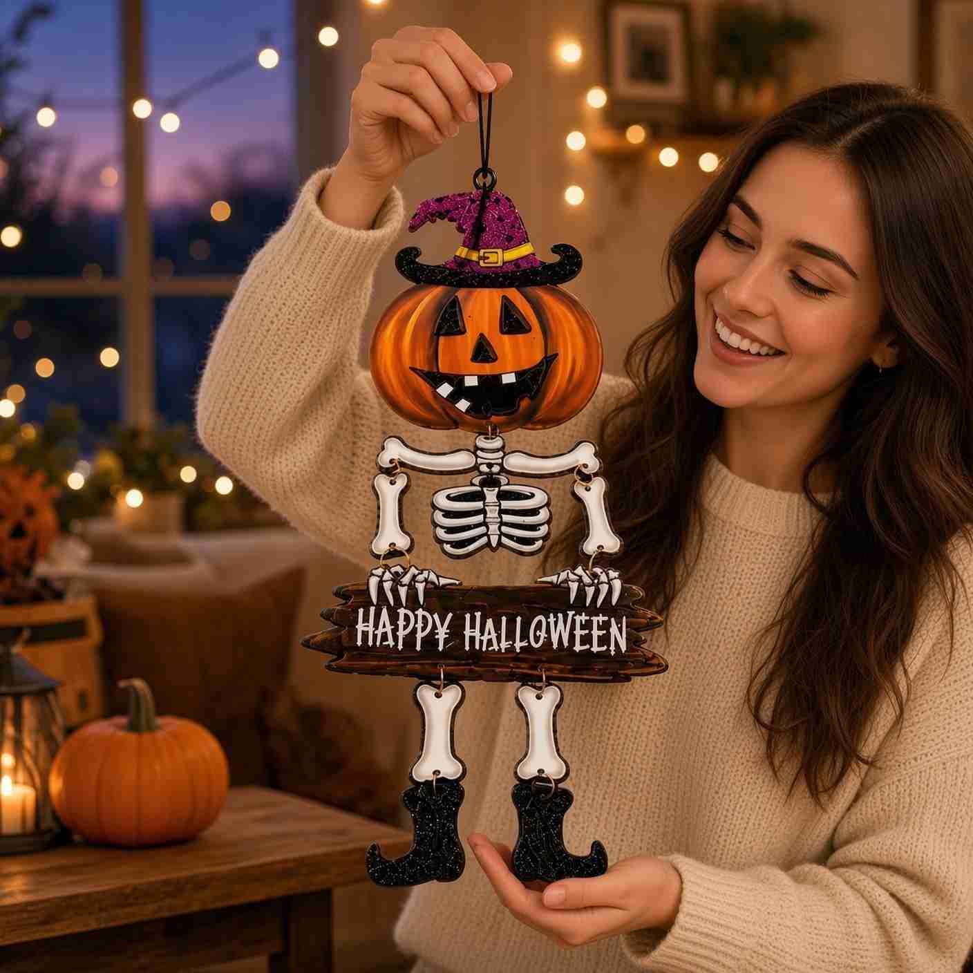 Esqueletos Articulados Diamantados para Decorar Halloween - Imagen 3