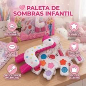 Maquillaje Infantil Jirafa Estuche Giratorio - Imagen 3