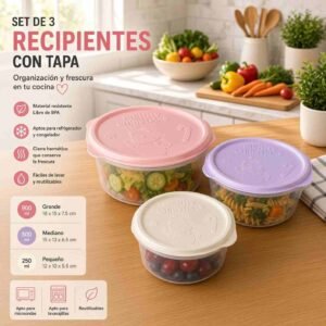 Sets de 3 Toppers con Tapa colores - Imagen 2