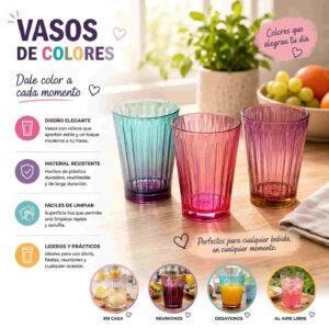 Vasos de Plastico Difuminados - Imagen 3