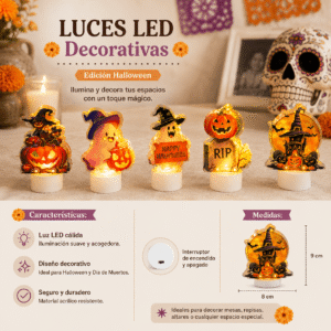 Lamparitas con Figuras Halloween tipo Vela - Image 3