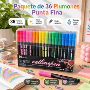 Paquete de 36 Plumones Punta Fina - Imagen 2