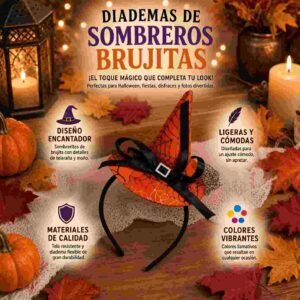 Diademas Sombrerito Halloween Brujas - Imagen 3