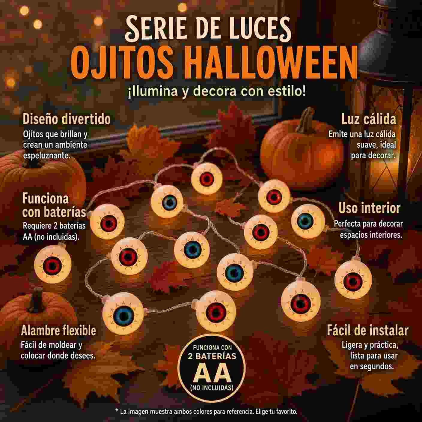 Series Ojitos Halloween, de pilas - Imagen 2