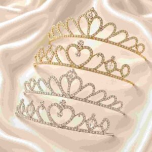 Diademas de Tiara Doradas/Plateadas