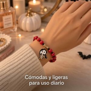Pulseras Haloween Rojas con Dijes - Imagen 3