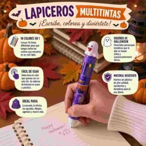 Lapiceros Halloween Multitintas con Figuras 3D - Imagen 3