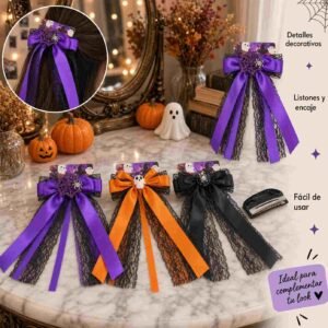 Moñitos Listones Halloween y Figuras - Imagen 2