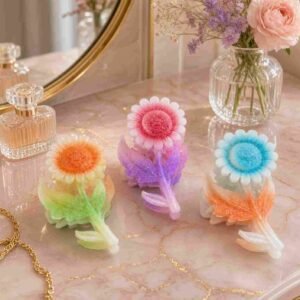 Pinzas Flores Hermosas con Brillos