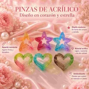 Pinzas Cristalinas Tricolores Hermosos en Figuras - Imagen 3