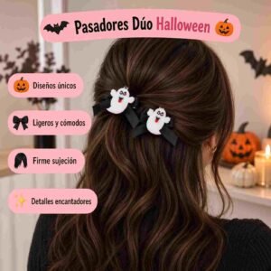 Duos de Pasadores Halloween con Liston - Imagen 2