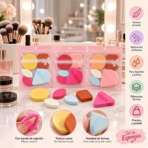 Sets de Esponjas para Maquillaje Rostro/Borlas - Imagen 2