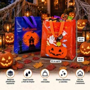 Bolsas Halloween Plastificadas Grandes - Imagen 2