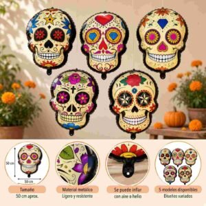 Globos Catrina Halloween Grandes (modelos surtidos) - Imagen 2