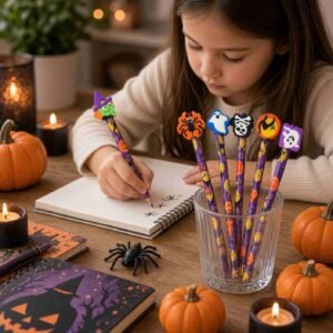 Set de 6 Lapices Halloween con Goma Figuras