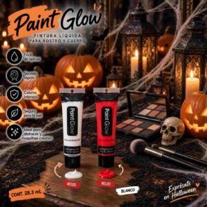 Pintura para Rostro Blanco/Rojo para Halloween - Imagen 2