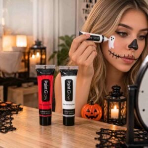 Pintura para Rostro Blanco/Rojo para Halloween